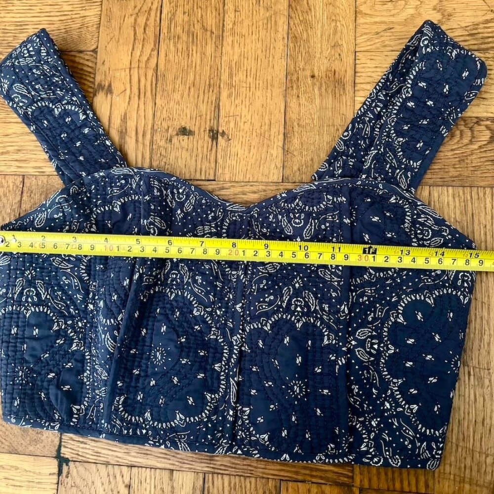 Madewell Women's Navy Crop Top - Picture 7 of 8
